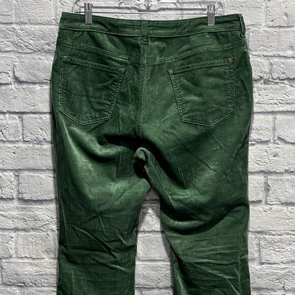 Anthropologie Pilcro Women Green Corduroy Flare Bootcut Leg Pants Size 32P 32X29 - Picture 5 of 12